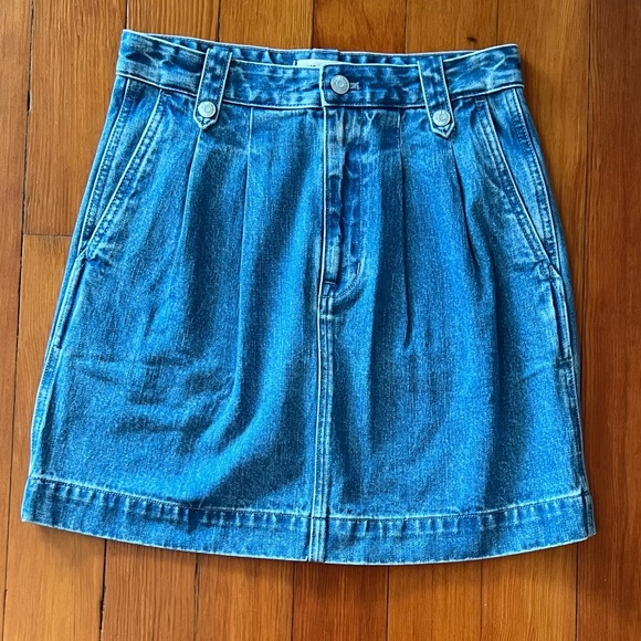 NWT - Madewell Denim Pleated Mini Skirt in Upton Wash - Size 25 - Picture 5 of 8